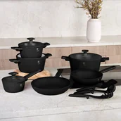 Zestawy garnków i patelni - Zestaw 15 el. garnki, patelnie, akcesoria BerlingerHaus Matte Black BH-8198 BH-8198 - miniaturka - grafika 1