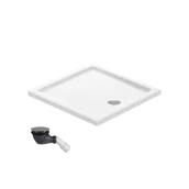 Brodziki prysznicowe - Brodzik kwadratowy Cersanit Tako 80X4 cm syfon w zestawie S204-046 - miniaturka - grafika 1