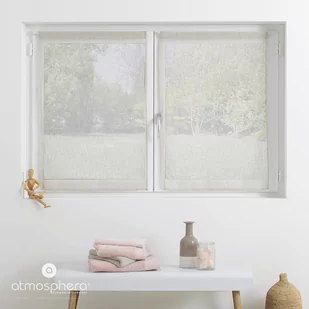 Firanki do kuchni krótkie, efekt lnu, 100% poliester, 2 sztuki, 60 x 90 cm - Firany - miniaturka - grafika 1