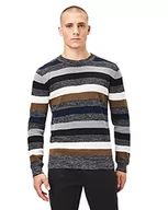 Swetry męskie - G-STAR RAW Sweter męski Multi Stripe, Dk Black B154-6484, XXL - miniaturka - grafika 1