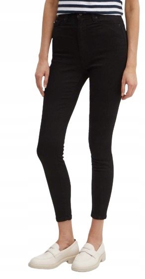 Diesel Czarne Jeansy Rurki Wysoki Stan Na Zamek 24/30 Jye