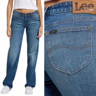 Spodnie damskie - Lee ZOE Petal Blue niskie luźne proste damskie spodnie jeansowe W31 L31 - miniaturka - grafika 1