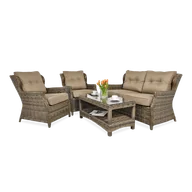 Meble ogrodowe - Focus Garden Meble technorattanowe GARDEN Trivento Brown - miniaturka - grafika 1