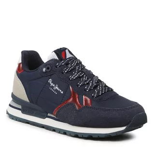 Buty dla chłopców - Sneakersy Pepe Jeans London PBS30533 Navy 595 - grafika 1