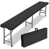 Ławki ogrodowe - Ławka Cateringowa EHOKERY Rattan Czarna - miniaturka - grafika 1