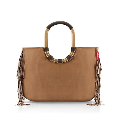 reisenthel loopshopper L – stabilna torba z praktycznymi przegródkami z butelek PET pochodzących z recyklingu – czarujący i wodoodporny design złoty, western, L, nowoczesny tote