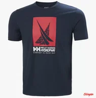 Koszulki męskie - Koszulka męska HELLY HANSEN HP Race Graphic - Navy - miniaturka - grafika 1