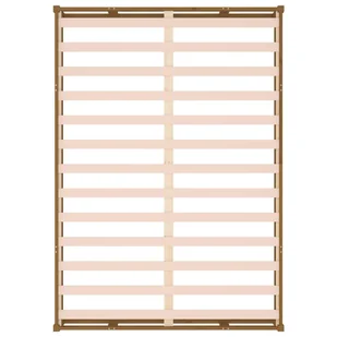 Lumarko Rama łóżka, miodowy brąz, 120x190 cm,4FT, podwójna, lite drewno - Łóżka - miniaturka - grafika 7