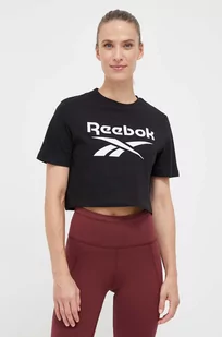 Reebok t-shirt Reebok Identity damski kolor czarny - Koszulki sportowe damskie - miniaturka - grafika 1