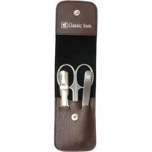 ZWILLING Manicure BT Klasyczny Inox Zwilling brązowa skóra 3 szt. - Zestawy do manicure i pedicure - miniaturka - grafika 1