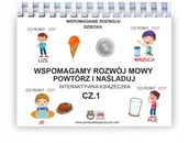 Edukacja przedszkolna - Wspomagamy rozwój mowy. Powtórz i naśladuj cz.1. Interaktywna książeczka z naklejonym rzepem na tasiemkach. - miniaturka - grafika 1