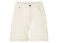 Spodenki damskie - esmara® Szorty jeansowe damskie z bawełną (Biały, 40) - miniaturka - grafika 1