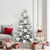 Bombki - vidaXL Zestaw Bombek Choinkowych 9 pcs Biały - miniaturka - grafika 1