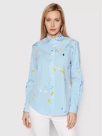 Koszule damskie - Ralph Lauren Polo Koszula 211784162003 Niebieski Relaxed Fit - miniaturka - grafika 1
