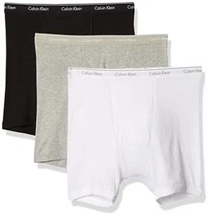 Calvin Klein Męskie szorty w stylu retro (zestaw 3 szt.), czarny, biały, szary Heather, S - Spodenki damskie - miniaturka - grafika 1