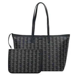 Lacoste Monogram Zely Shopper Bag 37 cm czarny - Torebki damskie - miniaturka - grafika 1
