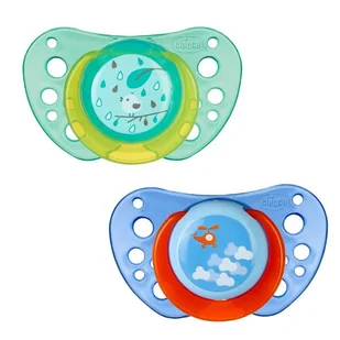 Smoczki dla dzieci Chicco Physio Air Rubber Pacifier 12 m + 2 szt - Smoczki uspokajające - miniaturka - grafika 1