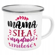 Kubki - Emaliowany Kubek Garnuszek Dzień Matki Dla Mamy Prezent Siła Mądrość - miniaturka - grafika 1