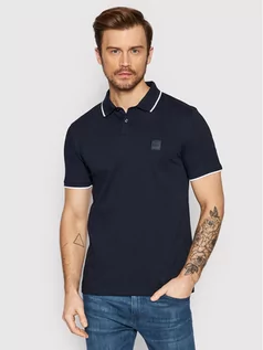 Koszulki męskie - Hugo Boss Polo Passertip 50472665 Granatowy Slim Fit - grafika 1