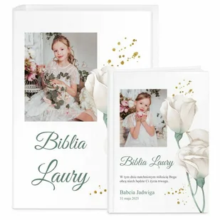 Biblia w etui z nadrukiem dla dziewczynki na komunię - Religia i religioznawstwo - miniaturka - grafika 3