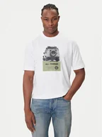 Koszulki męskie - BOSS T-Shirt Te_Wagon 50546958 Biały Relaxed Fit - miniaturka - grafika 1