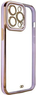 Hurtel Fashion Case etui do Samsung Galaxy A13 5G żelowy pokrowiec ze złotą ramką fioletowy - Etui i futerały do telefonów - miniaturka - grafika 1