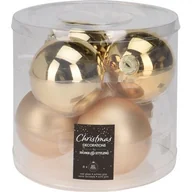 Bombki - Bombka szklana 8 cm 6 sztuk złoty - miniaturka - grafika 1