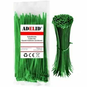 Inne mocowania - Mocne Opaski Zaciskowe Kablowe Trytki Zielone Taśma 3,6X300 100 Szt - miniaturka - grafika 1