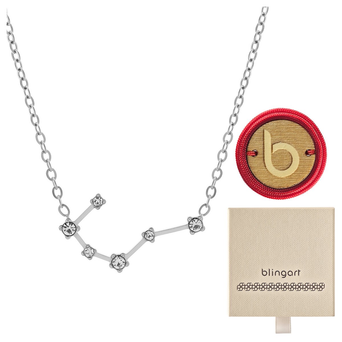 Naszyjnik łańcuszek celebrytka KONSTELACJA RAK zna