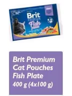 Mokra karma dla kotów - Brit Premium Cat Adult Fish Plate Saszetki 4X100G - miniaturka - grafika 1