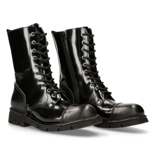 buty NEW ROCK TIMBER NEGRO PLANING NEGRO SIN [NEWMILI10-S1] - Botki męskie - miniaturka - grafika 1