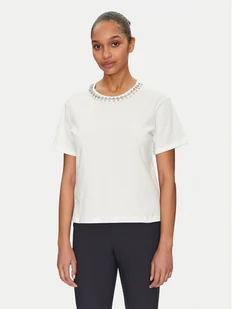 Morgan T-Shirt 251-DOUTI Biały Regular Fit - Koszulki i topy damskie - miniaturka - grafika 1