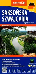 Mapa - Saksońska Szwajcaria cz. zachodnia 1:25 000 - książka - Obcojęzyczne przewodniki, mapy i atlasy - miniaturka - grafika 1