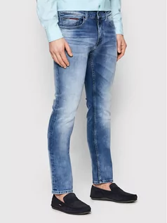 Spodnie męskie - Tommy Jeans Jeansy Scanton DM0DM09554 Niebieski Slim Fit - grafika 1