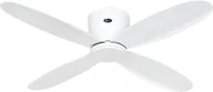 Wentylatory sufitowe - Energooszczędny wentylator sufitowy z pilotem Eco Plano II WiFi 112 cm Biały - miniaturka - grafika 1