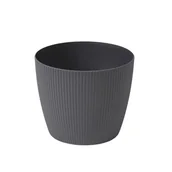 Donice - LAMELA Osłonka doniczki Magnolia 19 cm antracytowa - miniaturka - grafika 1