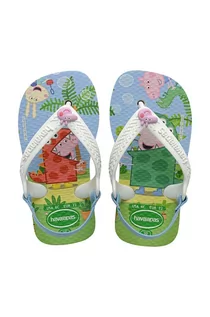 Buty dla dziewczynek - Havaianas japonki dziecięce BABY PEPPA PIGE kolor biały - grafika 1