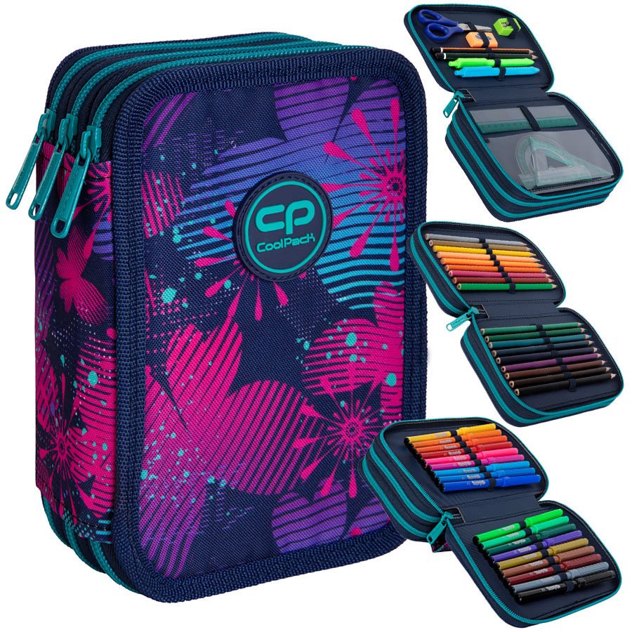 Piórnik szkolny potrójny z wyposażeniem CoolPack Jumper 3 Sweet Dreams E67538