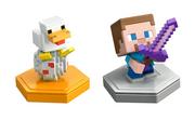 Figurki dla dzieci - Minecraft, Zestaw figurek kolekcjonerskich, doładowujące Minecraft Earth z chipem NFC, Atakujący Steve i spawnujący kurczak 2 szt. - miniaturka - grafika 1