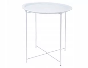 STOLIK OKRĄGŁY KAWOWY NOWOCZESNY METALOWY Z TACĄ - Ławy i stoliki kawowe STOLIK OKRĄGŁY KAWOWY NOWOCZESNY METALOWY Z TACĄ - Ławy i stoliki kawowe - miniaturka - grafika 1