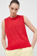 Koszulki sportowe damskie - Tommy Hilfiger top damski kolor czerwony - miniaturka - grafika 1