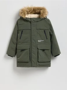 Reserved - Ocieplana kurtka z kapturem - jasny zielony - Kurtki i płaszcze dla chłopców - miniaturka - grafika 1