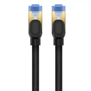 Kabel sieciowy w oplocie kat. 7 Baseus Ethernet RJ45, 10Gbps, 2m (czarny) - Kable miedziane - miniaturka - grafika 4