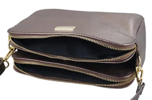 Damska torebka metalizowana - Złota ciemna - Torebki damskie - miniaturka - grafika 10