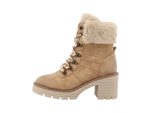 Tom Tailor Damskie sztyblety 8490040002, kolor piaskowy, 40 EU, Sand, 40 EU - Botki damskie - miniaturka - grafika 1