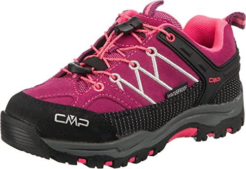 CMP Dziecięce buty trekkingowe Rigel Low Trekking Wp Unisex - dla dorosłych, Berry Pink Fluo, 37 EU, Berry Pink Fluo, 37 EU