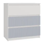 Wyposażenie pokoiku dziecięcego - Młodzieżowa komoda z szufladami biały + niebieski N5-N85 - miniaturka - grafika 1