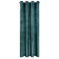 Zasłony - Zasłona 140x250 Rosa niebieska ciemna welurowa gotowa na przelotkach D91 - miniaturka - grafika 1