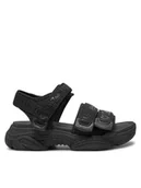 Buty dla dziewczynek - DeeZee Sandały CSXP2056-02 Czarny - miniaturka - grafika 1