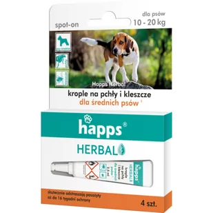 Bros Happs krople na pchły i kleszcze dla średnich psów (10-20kg). - Zwalczanie i odstraszanie szkodników - miniaturka - grafika 4